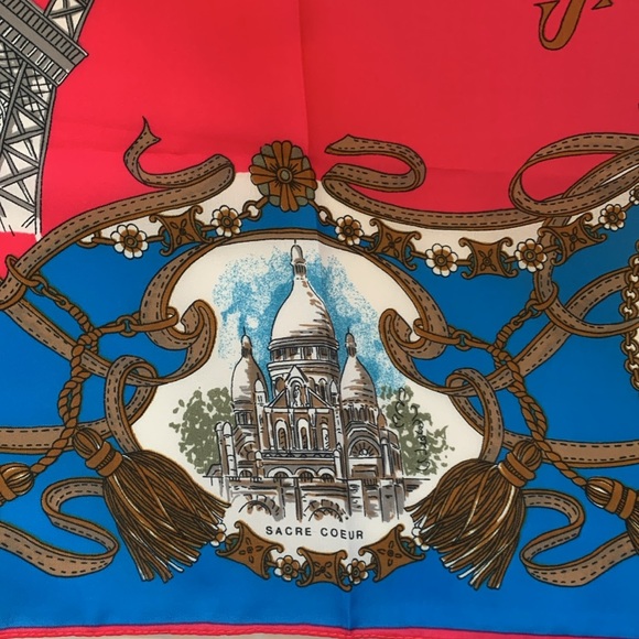 NEW!!! Square Woman Scarf of Paris Scenery - Picture 3 of 11